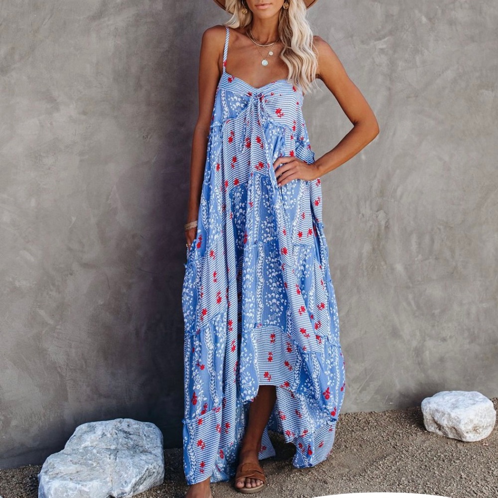 Vici Bonita pocketed high low dress